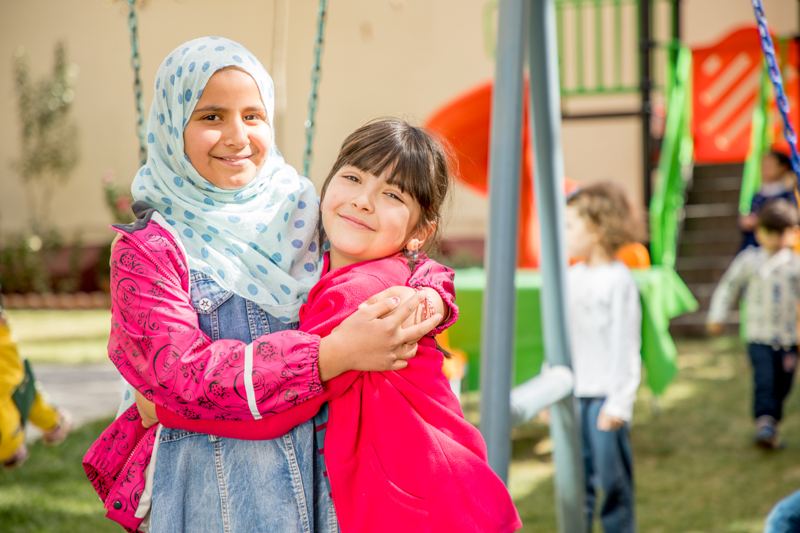 Friends on the playground